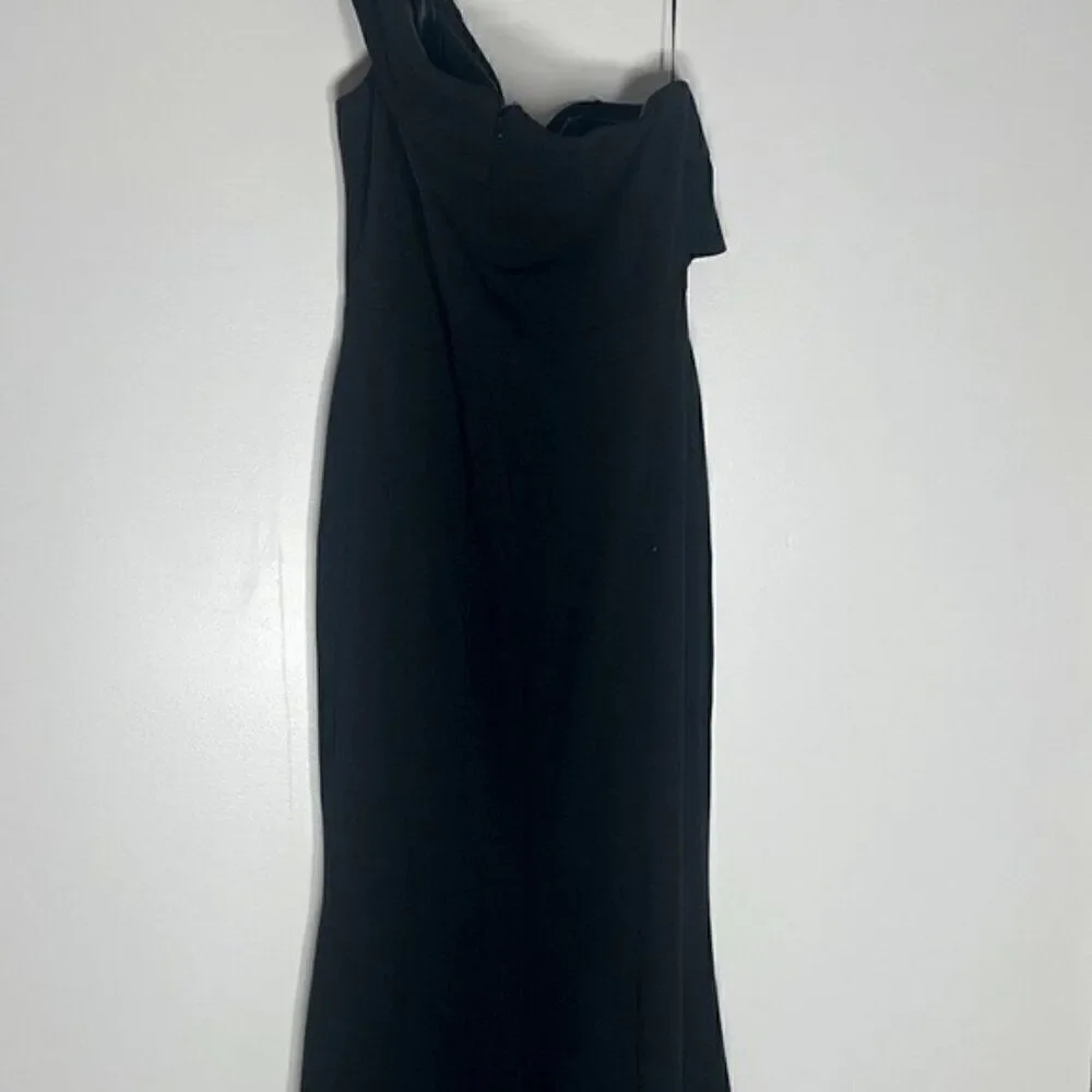 AQUA Scuba Crepe Off-the-Shoulder Gown New evening dress Black Size 8 New - Picture 6 of 13